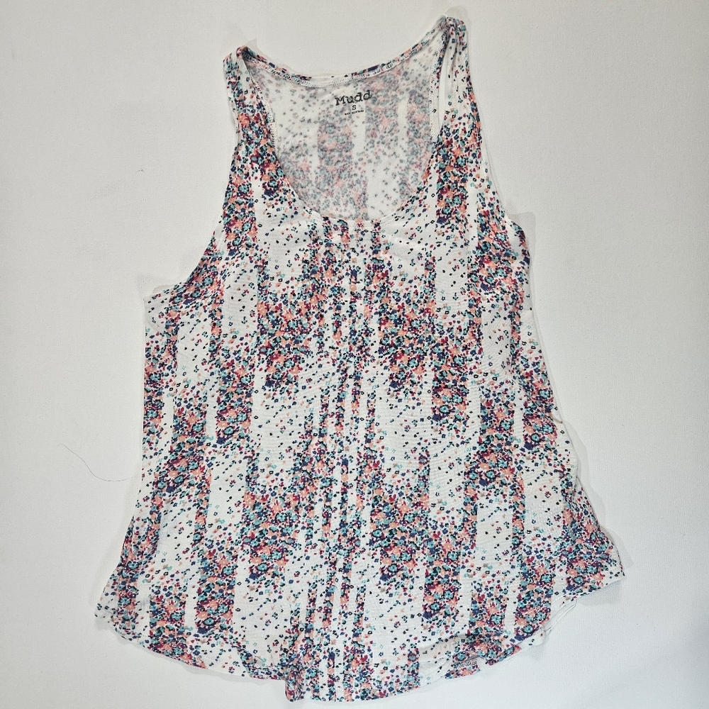 Mudd Tank Top Womens‎ Size Small Multicolor Ditsy Floral Print Flowy Boho Casual